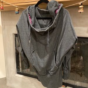 lululemon Flashback Hoodie - Heather Charcoal Sz 4